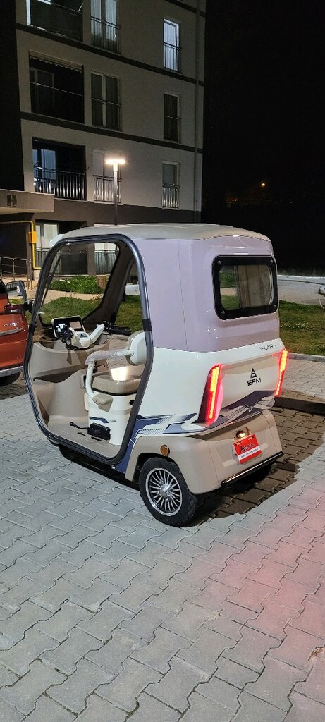 Sfm Ihlara Sf 400 3 Tekerli Elektrikli Kabinli E - Tricycle Krem - 4