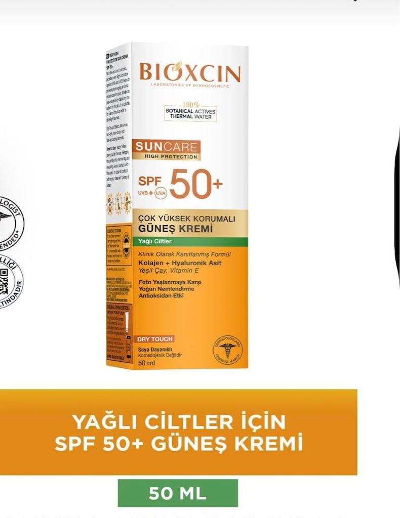 Bioxcin SPF 50+ Yağlı Ciltler İçin Güneş Kremi