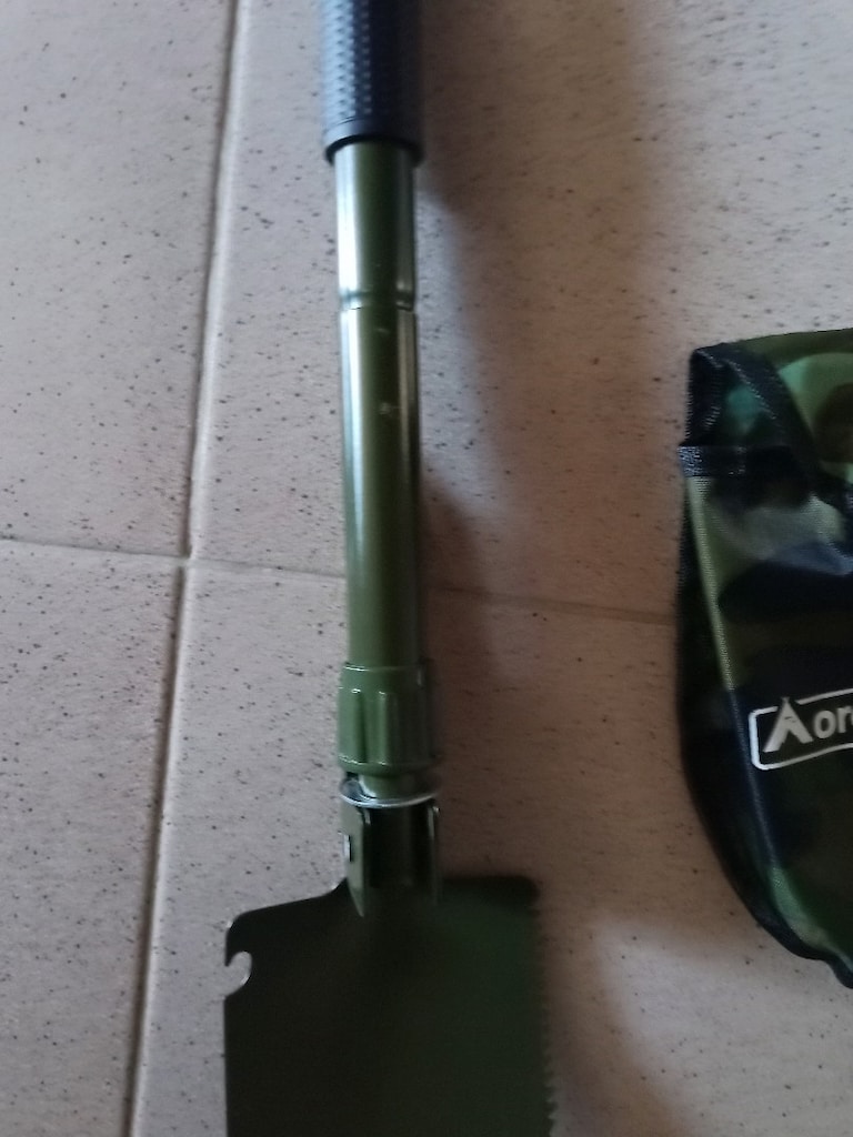 Yeşil Katlanır Kürek Taşıma Çantalı Üç Katlanabilen Kamp Küreği Orcamp - 2