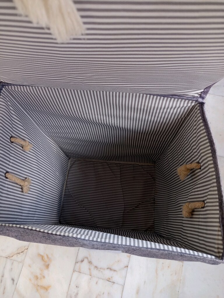 organizer kumaş çamaşır sepeti çamaşırlık sıfır gibidir - 2