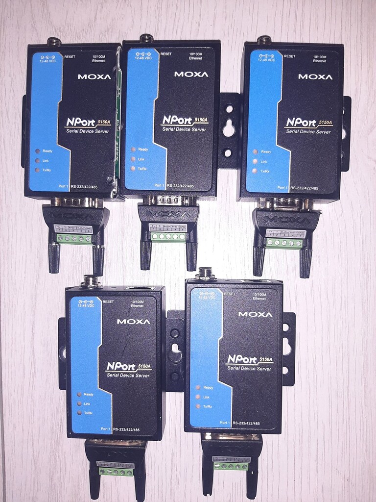 MOXA NPORT 5150A SERIAL DEVICE SERVER RS-232/422/485 ETHERNET - 5