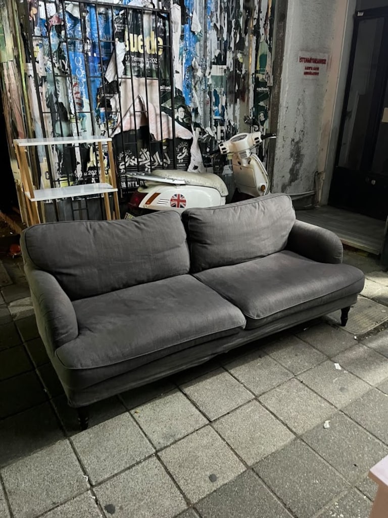 IKEA STOCKSUND 3LÜ GRİ KUMAŞ KOLTUK - 3