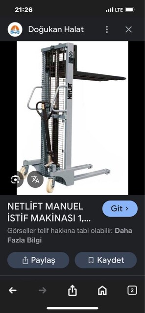 NET LİFT İSTİFLEME VİNÇ