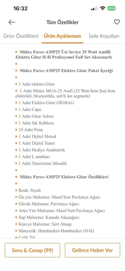 Sıfır Elektro Gitar - 6