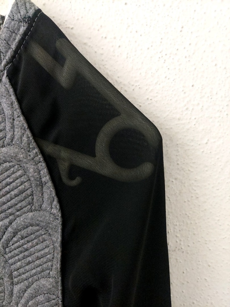 Balık pulu dokulu şifon kollu sweatshirt - 4