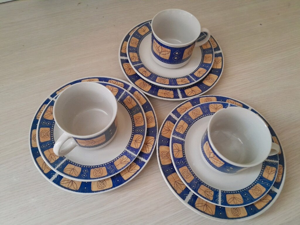 Wellco Design Alman Porseleni 3 Kişilik Kahve Seti (9 Parça) - 3