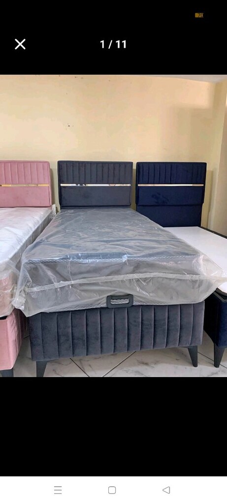 tek kişilik baza başlık yatak çelik kasa iyisi sıfır paketli ürünler s - 14