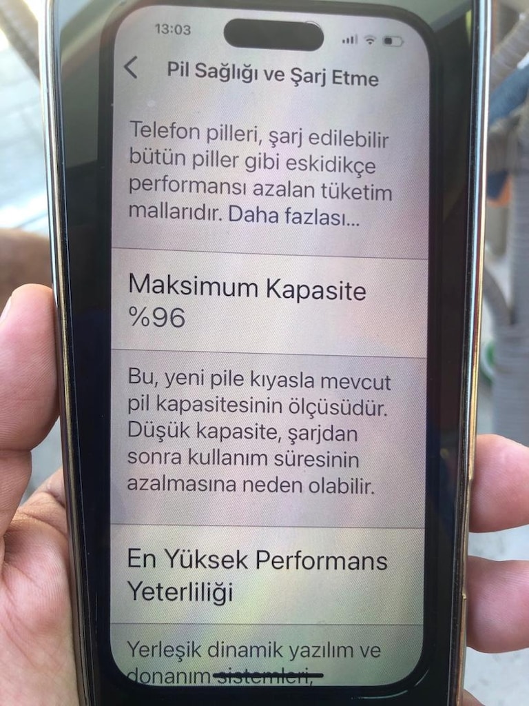IPHONE 14 pro pil yüzde 96 . sıfır ayarında - 3
