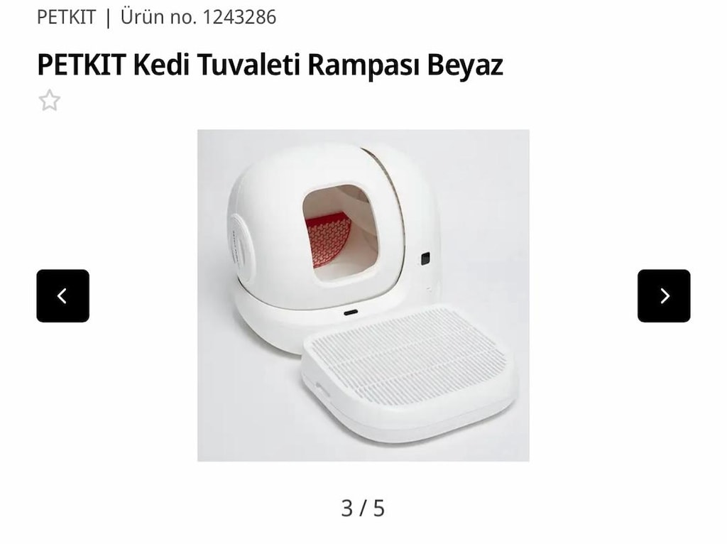 PETKIT Kedi Tuvaleti Rampası Beyaz