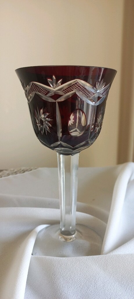 Vintage Bohemia kristal kadeh - 6