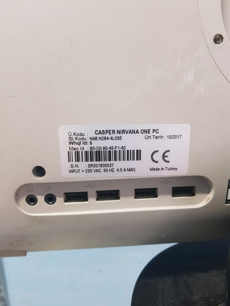 Casper All One PC 4 GB Ram - 500 GB HDD Bilgisayar - 10