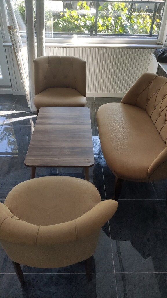 BALKON MUTFAK 4 KİŞİLİK SIFIR ÇAY SETİ TAKIM VE SEHPA - 5