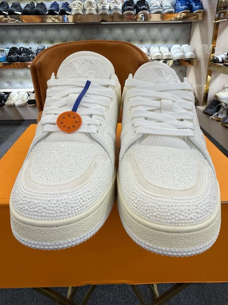 LV Trainer White Luxury Sneaker SIFIR 44 - 5