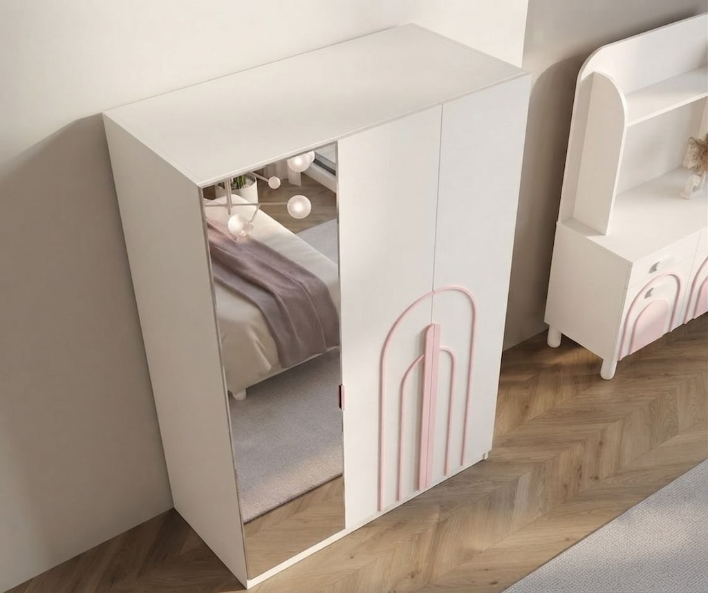 Sıfır ,%100 MDF - Çocuk / Genç Odası 3 Kapılı Gardırop - Aytaşı - 2
