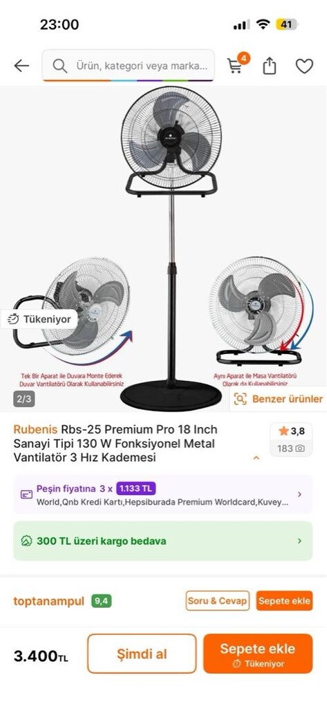 RUBENİS 130W TERTEMİZ VANTİLATÖR - 2