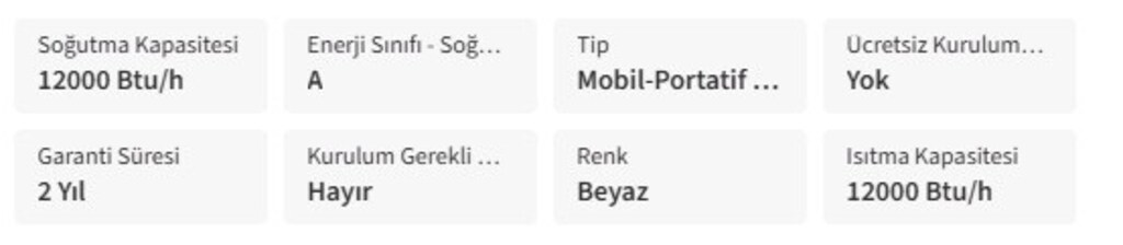Mobil klima yeni Rota Panda 12000 BTU - 3