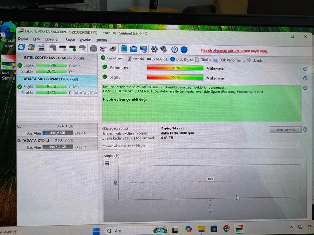 2 TB M2 NMVe SSD Taşınabilir - 7