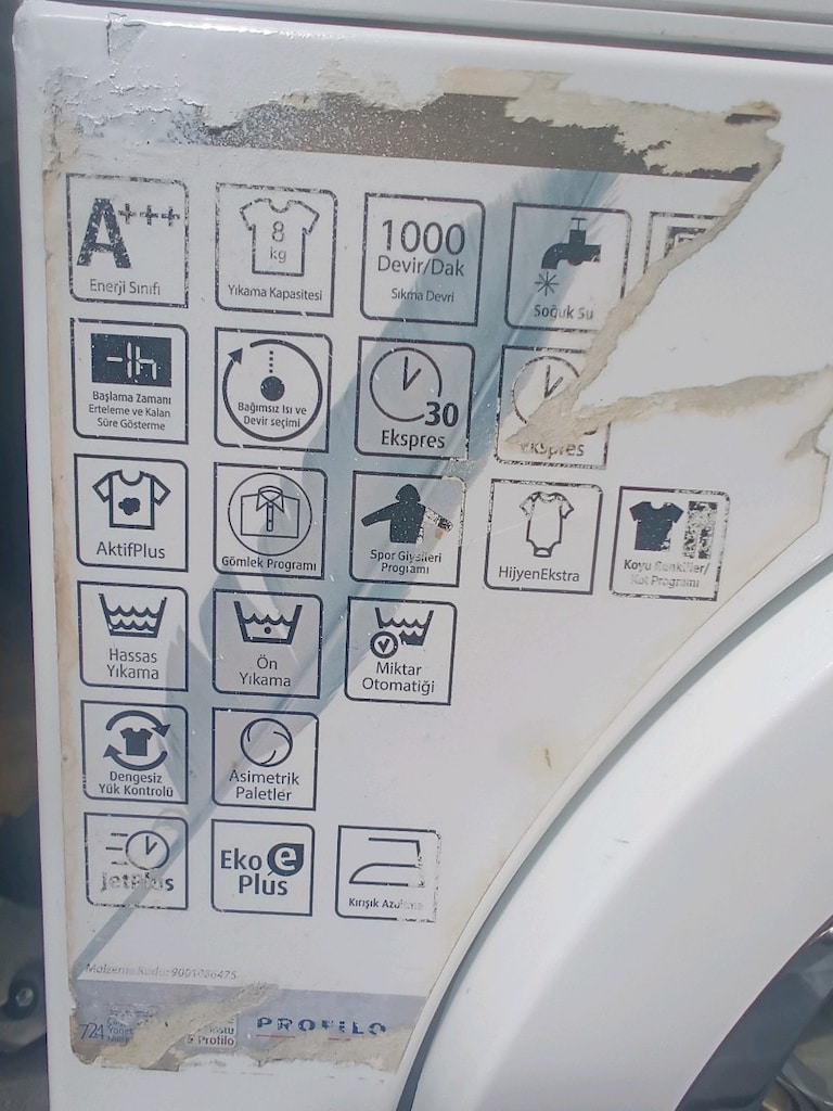 Profilo A+++ 8 kg çamaşır makinesi ürün sorunsuz çalışmaktadır - 5