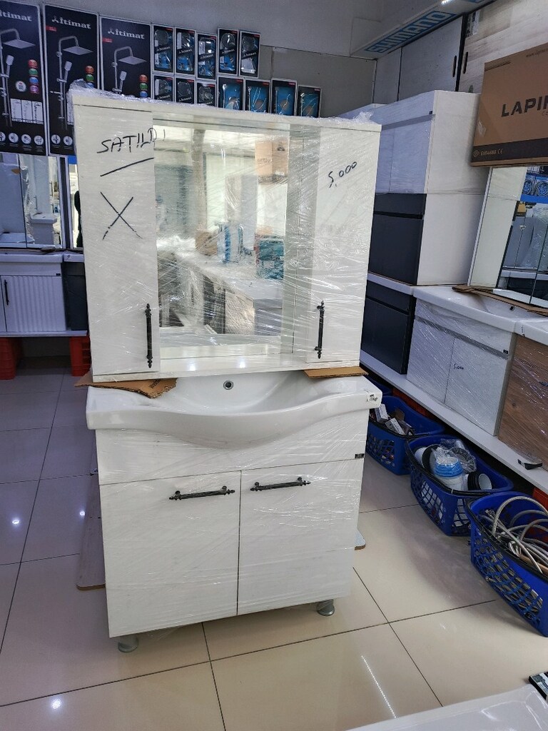 80 cm klasik ayakli banyo dolabi - 13
