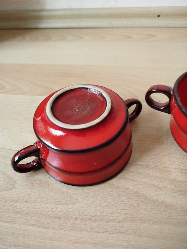 Vintage Thomas Scandic marka seramik kase iki adet - 5