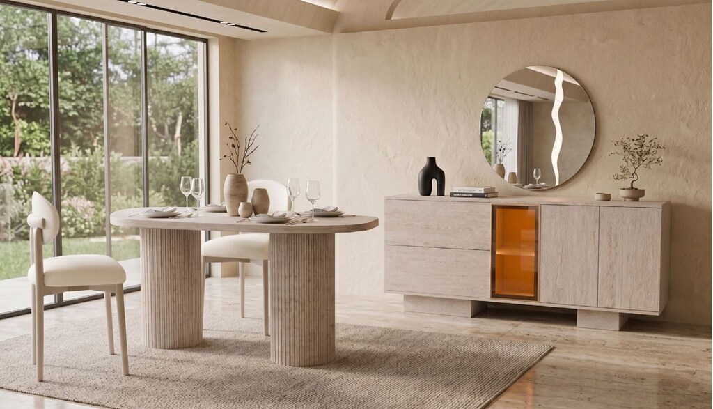 Sıfır , %100 MDF , Modern TV Ünitesi / Konsol / Dresuar - Traverten - 2