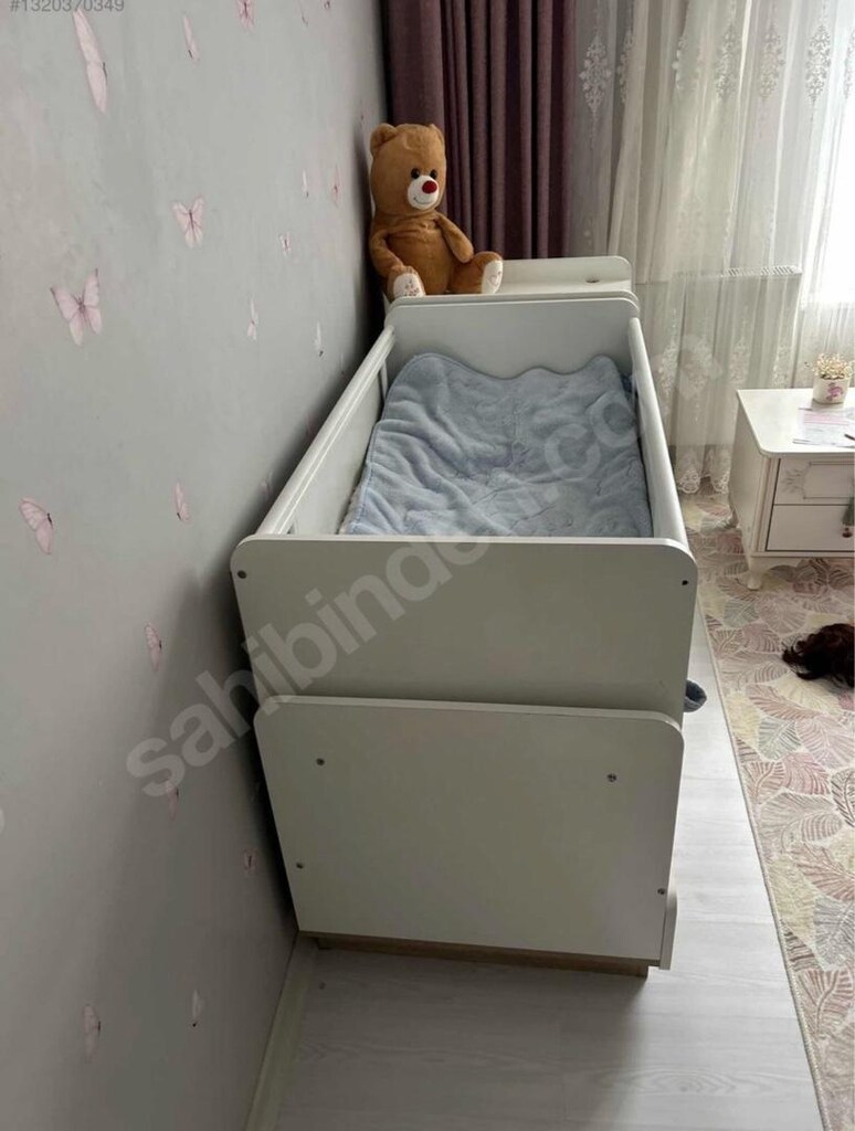 modern beyaz bebek yatağı şık ve rahat - 3