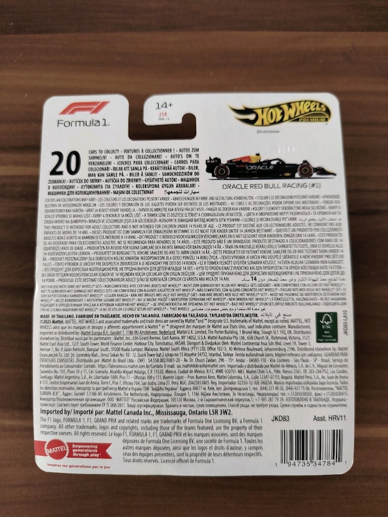Hot wheels oracle Red Bull racing formula f1 1 numara - 2