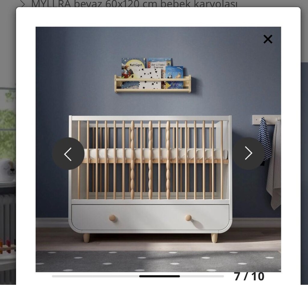 ikea beşik + işbir bebek yatağı + kenar koruma minderi - 3