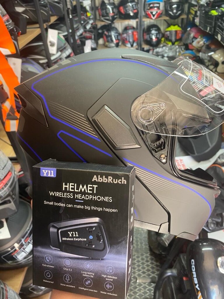 Çene açılır kask + interkom - 3