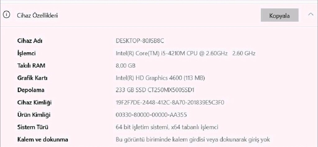 i5 4. Nesil HP Probook SSD li hız canavarı laptop - 8