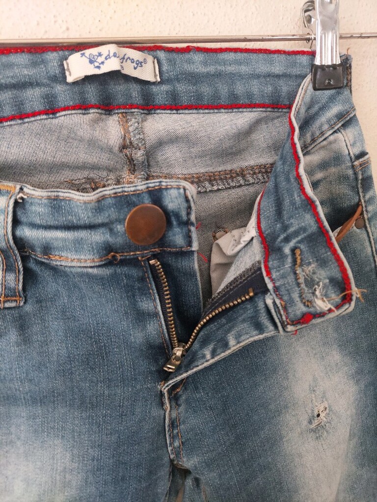 Yırtık detay eskitme model lycralı Jean - 4