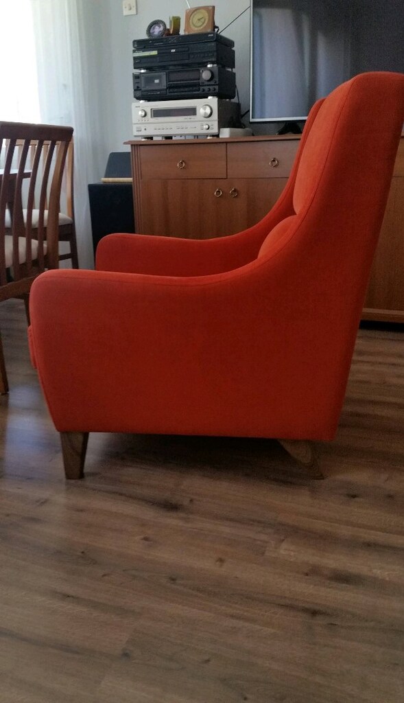 Enza Home tarçın rengi berjer koltuk, yeni gibi. - 2