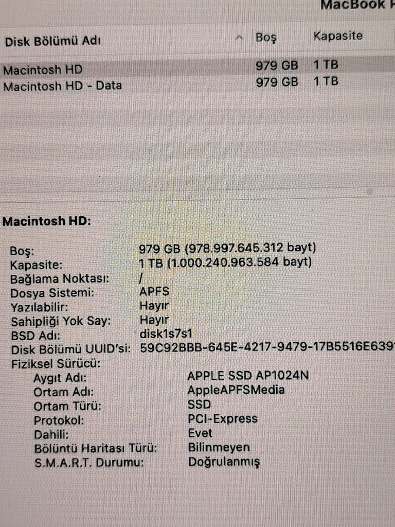 MacBook PRO İ9 İŞLEMCİ 16 İNÇ 1TB SSD 16GB RAM 4GB GPU - 4