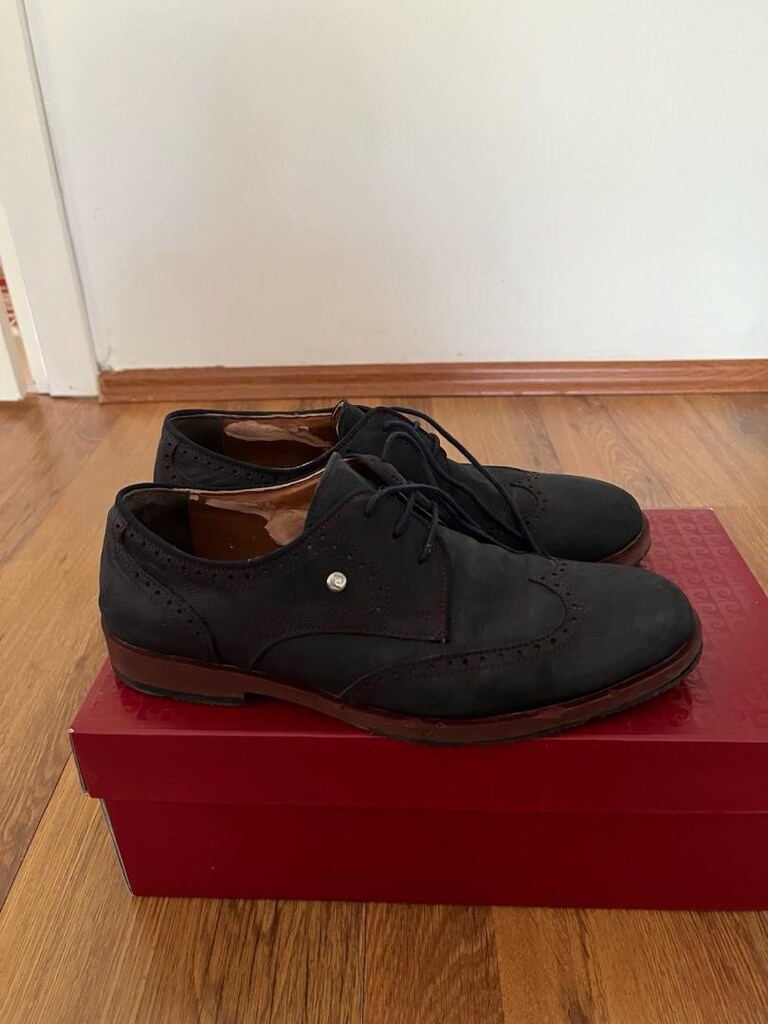 Erkek lacivert Brogue Klasik Ayakkabı - 3