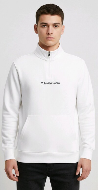 #Calvin Klein yarım fermuarlı sweatshirt