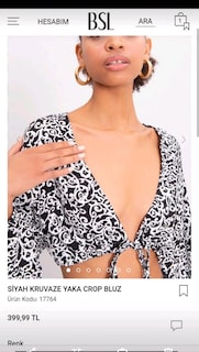 BSL KRUVAZE YAKA CROP BLUZ - 4