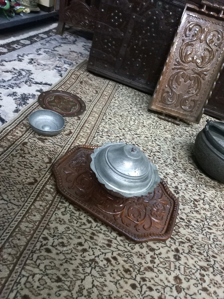 Antika Ahşap Tepsi & Oyma - 6