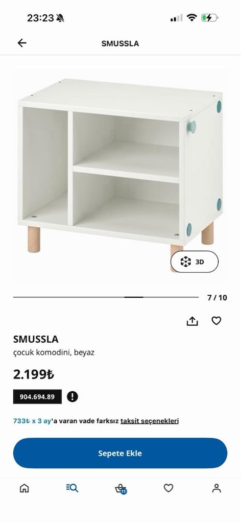 ikea SMUSSLA çocuk komodini - 3