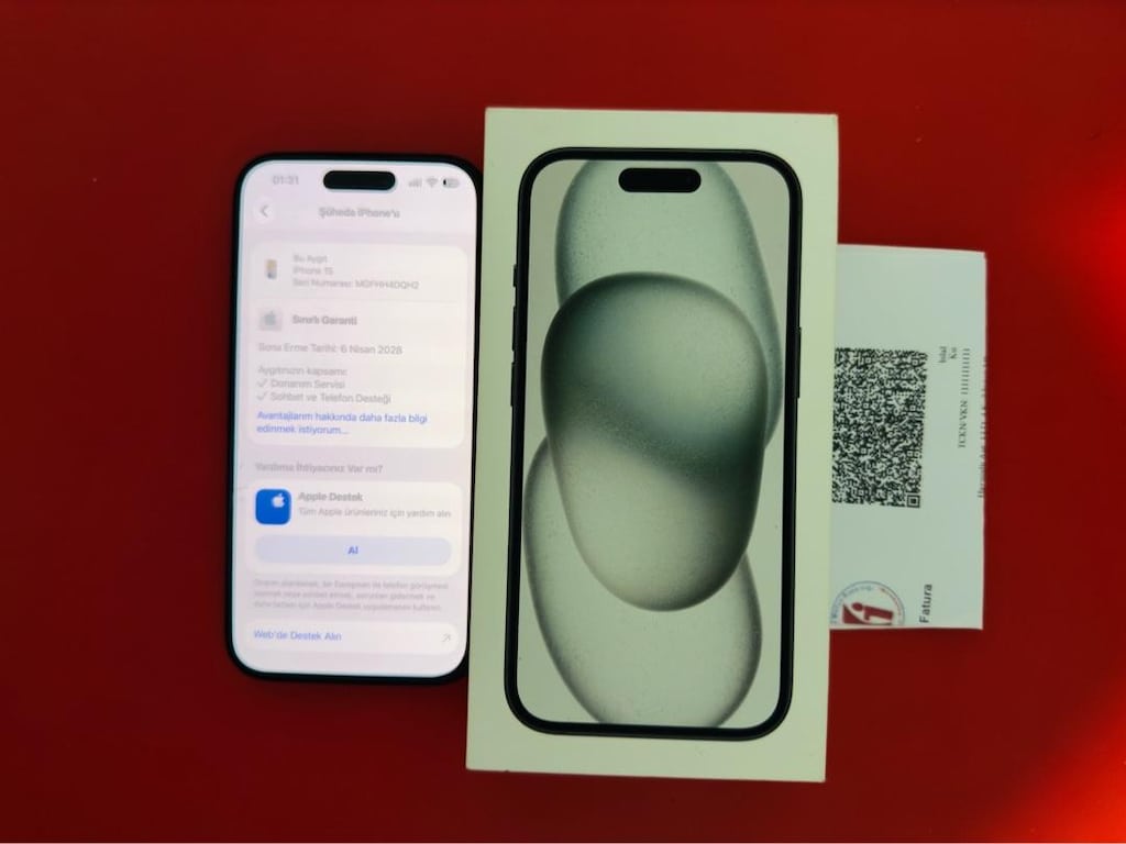 IPHONE 15 128 GB SİYAH RENK 10/9 06/04/2028 18 ay garanti pil 99 KU - 3