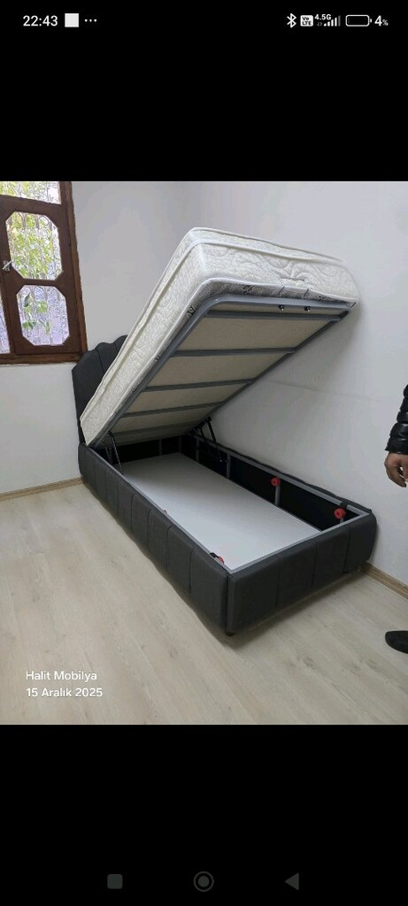 90//190 cm'lik baza Başlık yatak takım sandıklı baza - 3
