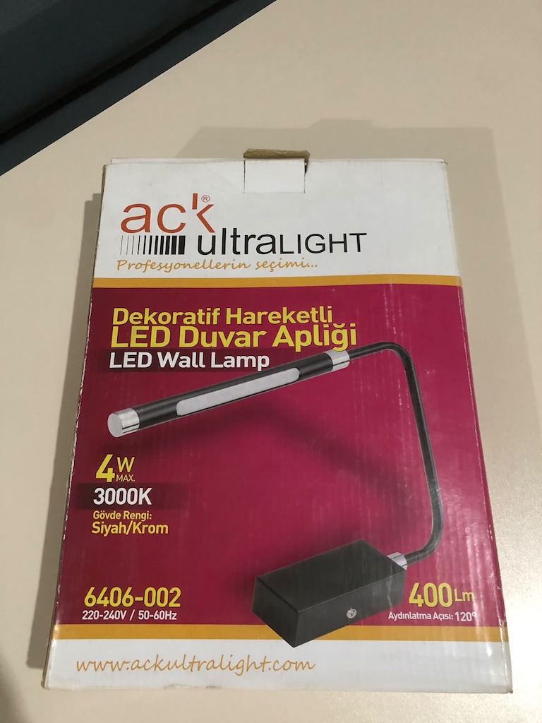 ACK UltraLight Dekoratif Hareketli LED Duvar Apliği (Model: 6406-002) - 2