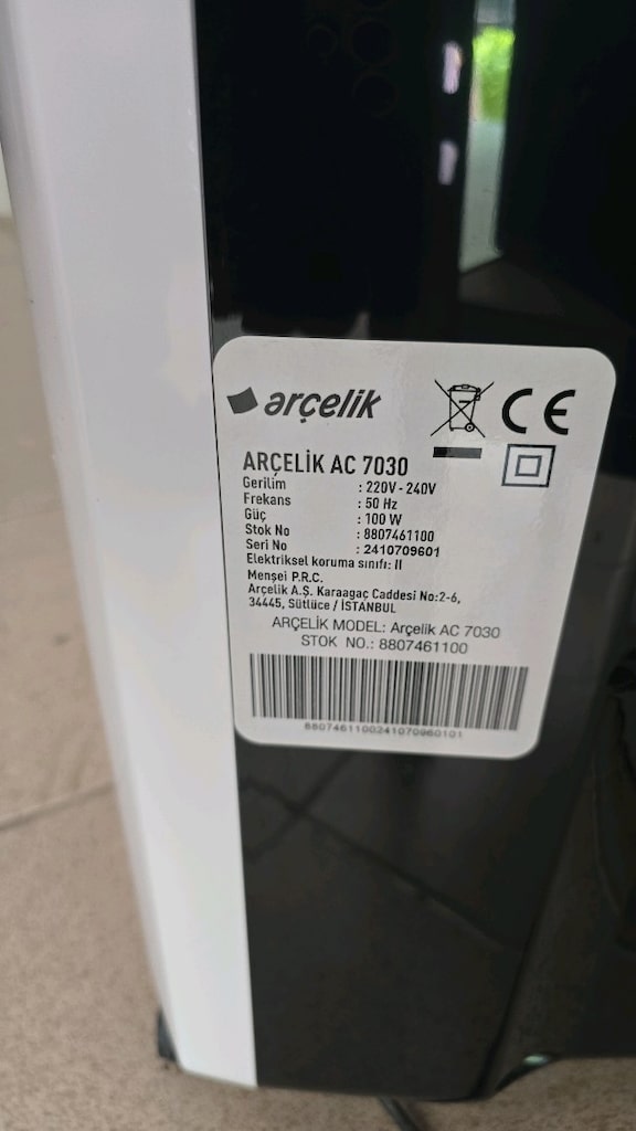 Arçelik portatif klima - 2