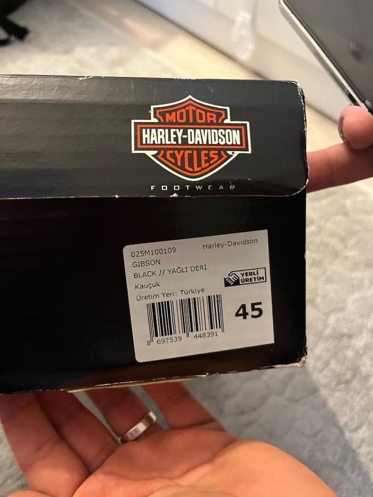 Harley Davidson Gibson Siyah Erkek Bot - 5