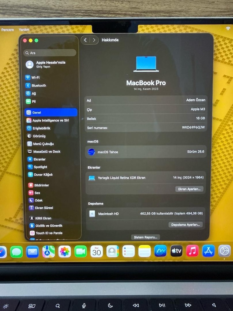 MacBook Pro / M3 / 14 inç / 16 GB Ram / 512 GB Ssd - 2