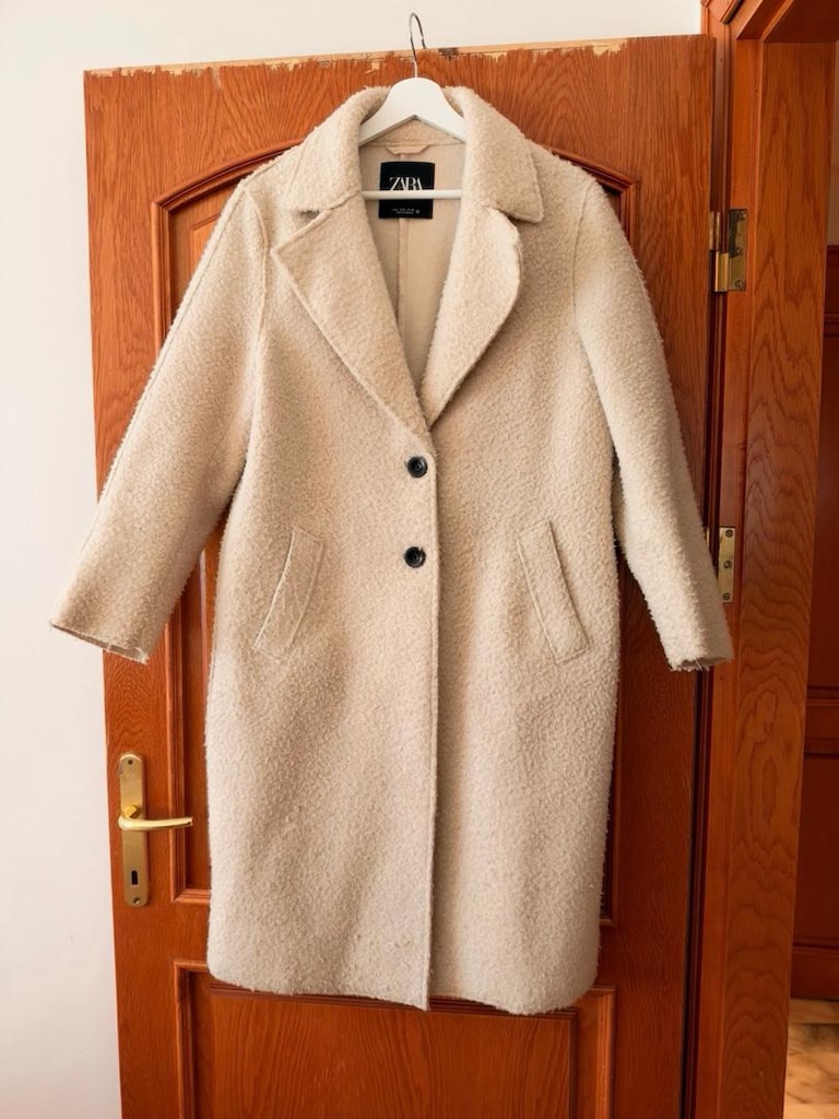 Zara Krem Rengi Palto - 2