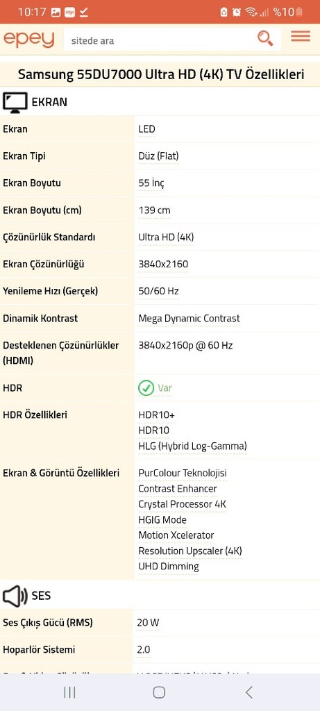 SAMSUNG 55DU7000 140 EKRAN 4K SMART TV - 3