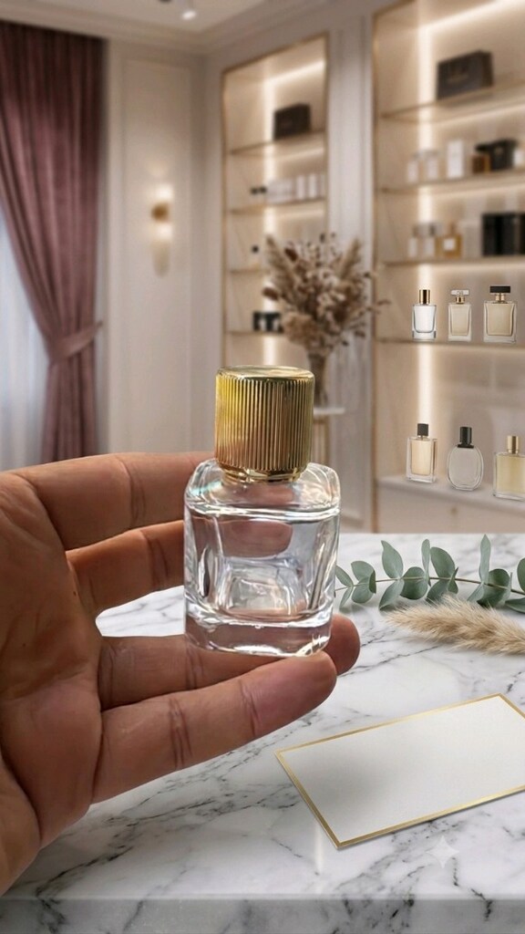 30 ml boş parfüm şişesi kare cam Gold kapak - 6