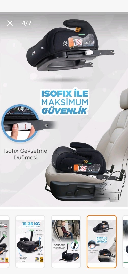Prego isofixli oto koltuk yükselticisi - 2