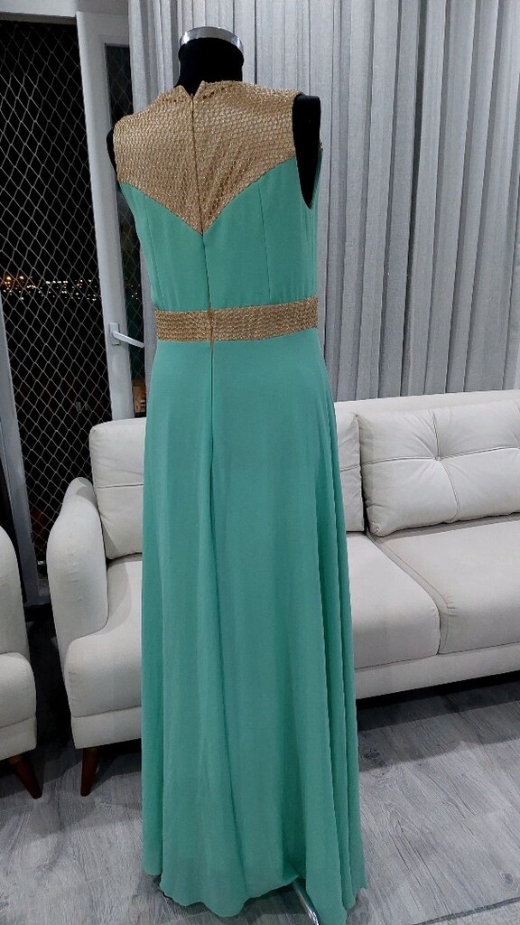 Nil yeşili klopatra model abiye - 3