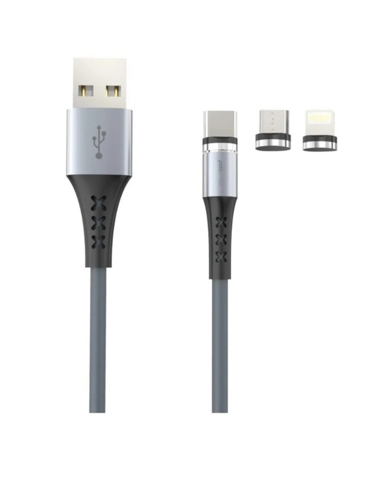 Polosmart PSM62 3 Çıkışlı Manyetik Şarj ve Data Kablosu - 4